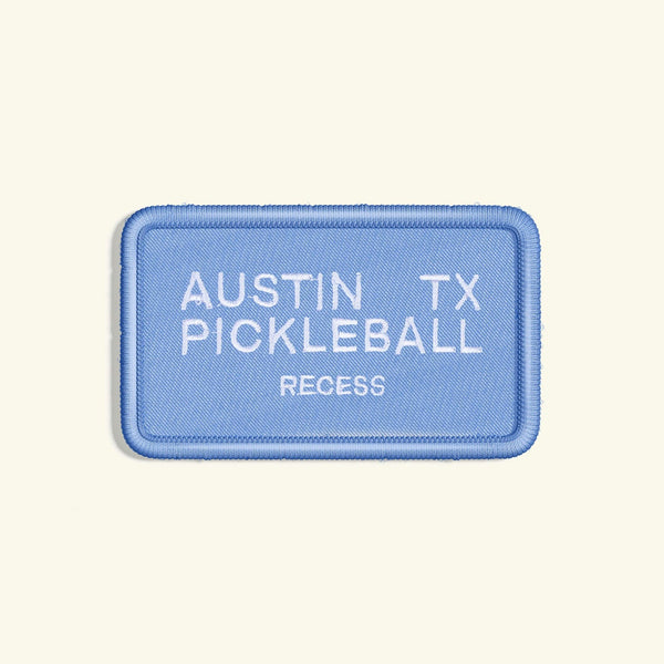 Recess Pickleball Embroidered Patch Austin, TX Pickleball Patch