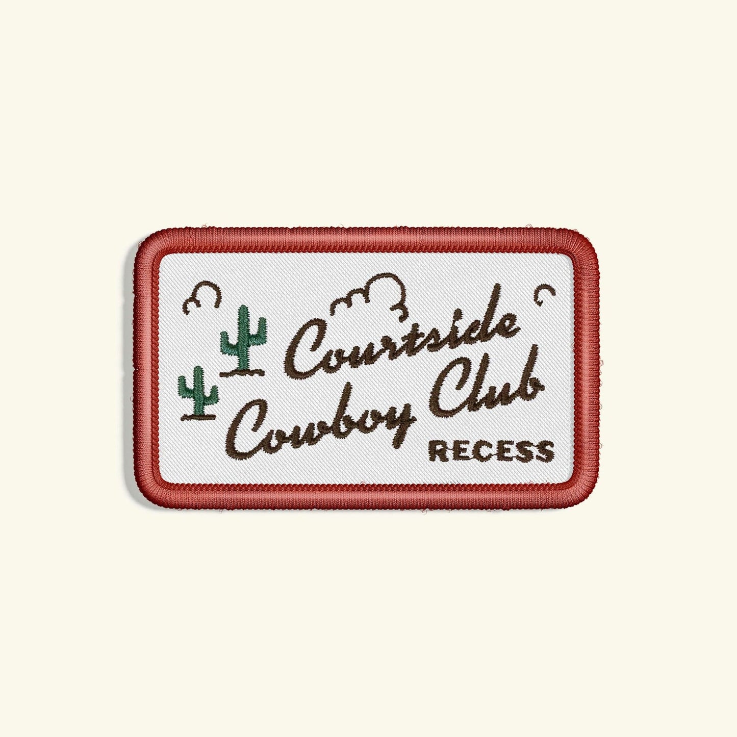 Recess Pickleball Embroidered Patch Courtside Cowboy Patch