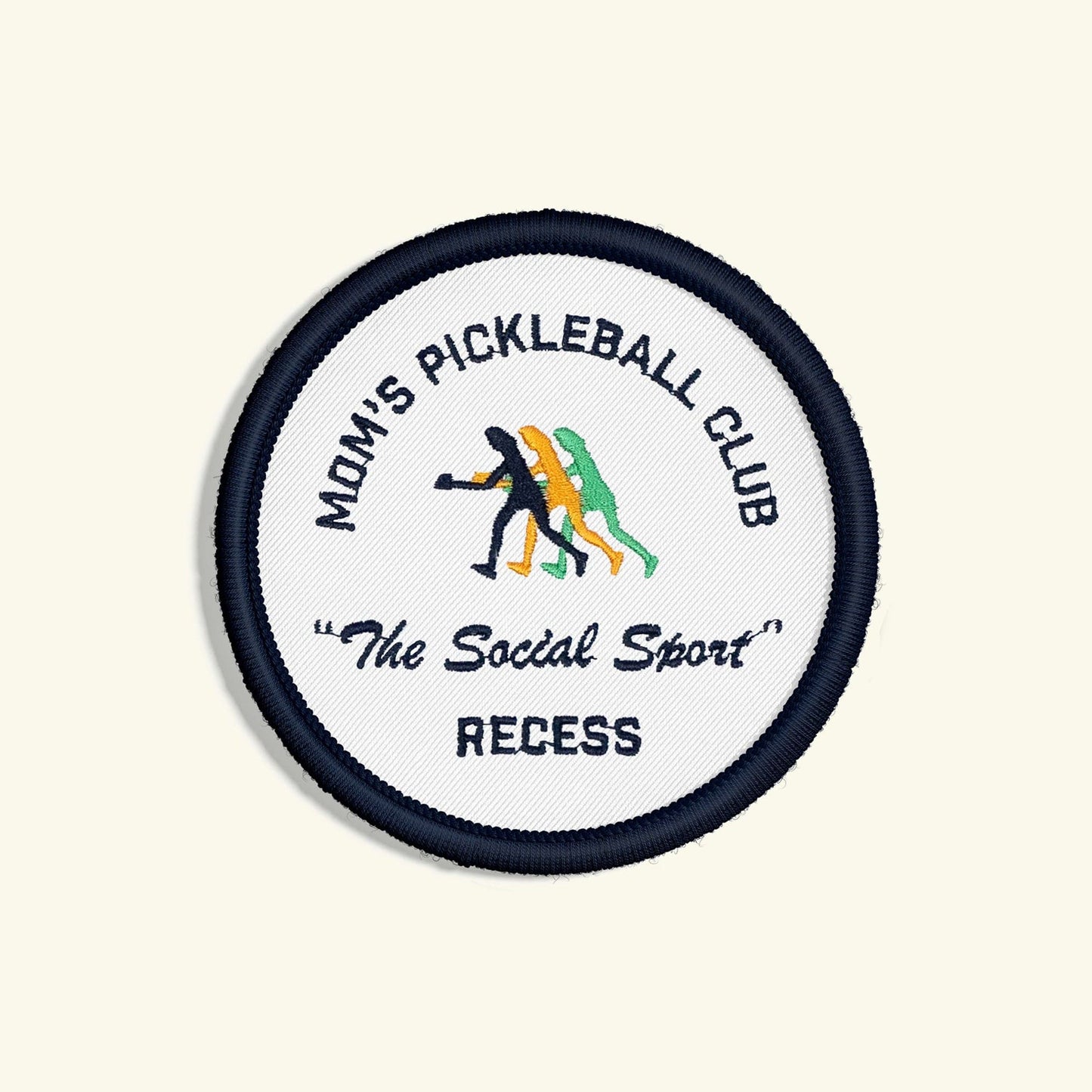 Recess Pickleball Embroidered Patch Mom's Pickleball Club Patch