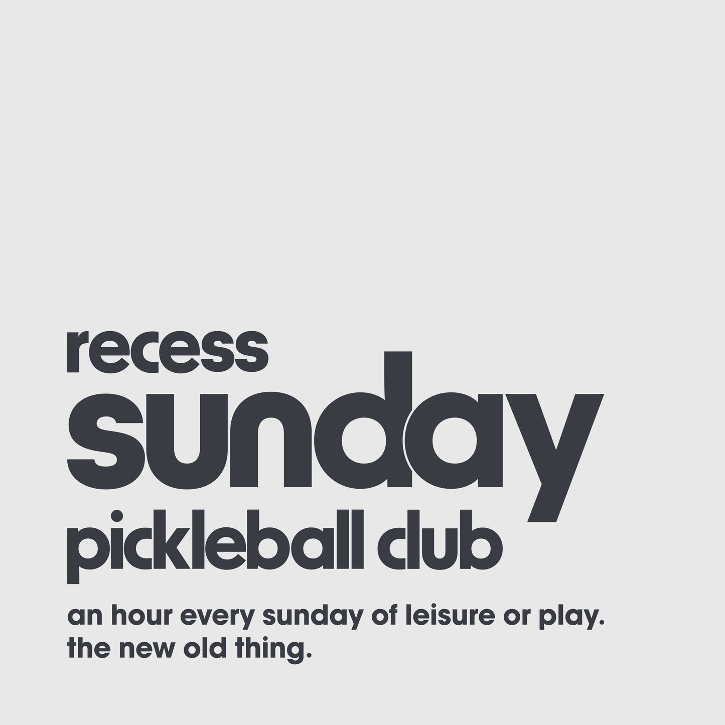 Recess Pickleball Crewneck Sunday Crewneck