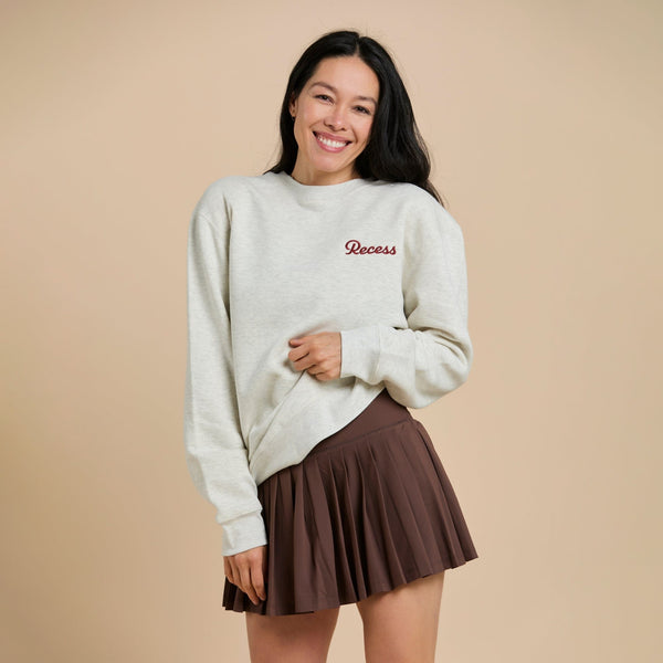 Recess Pickleball Crewneck Oversized Crewneck - Recess Script