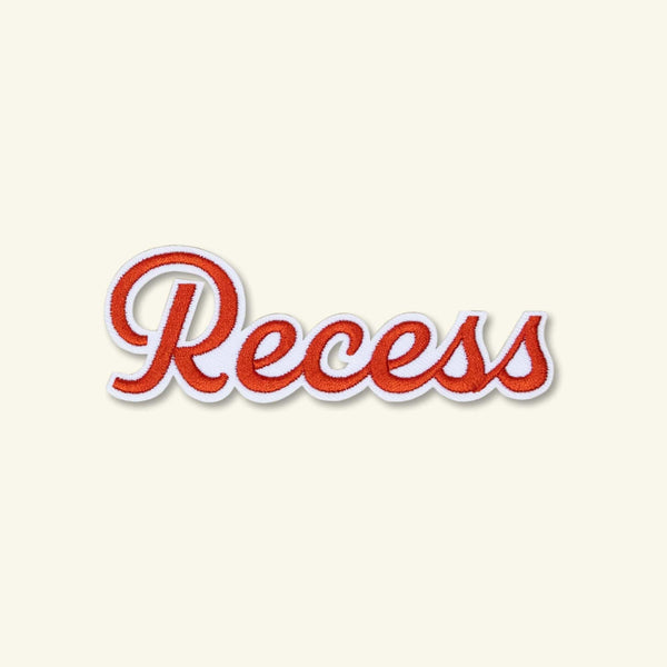 Recess Pickleball Embroidered Patch Recess Script Patch